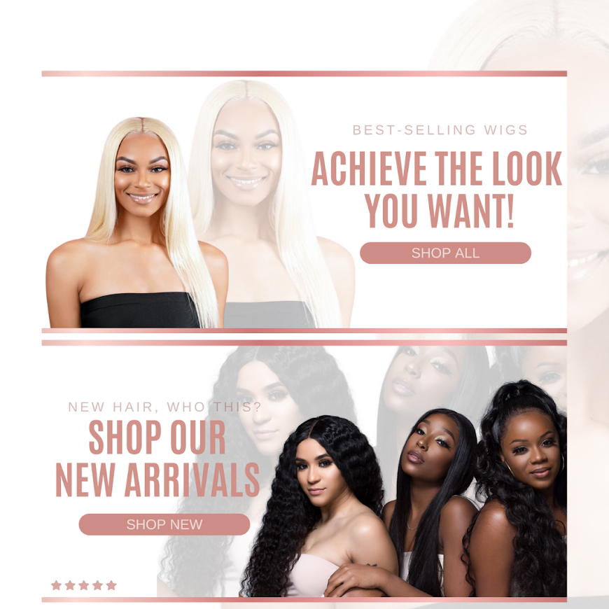 Rosegold Premade Banners