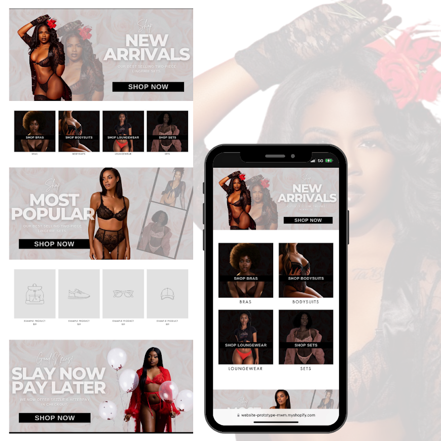 Grey/Black Fashion Premade Banners