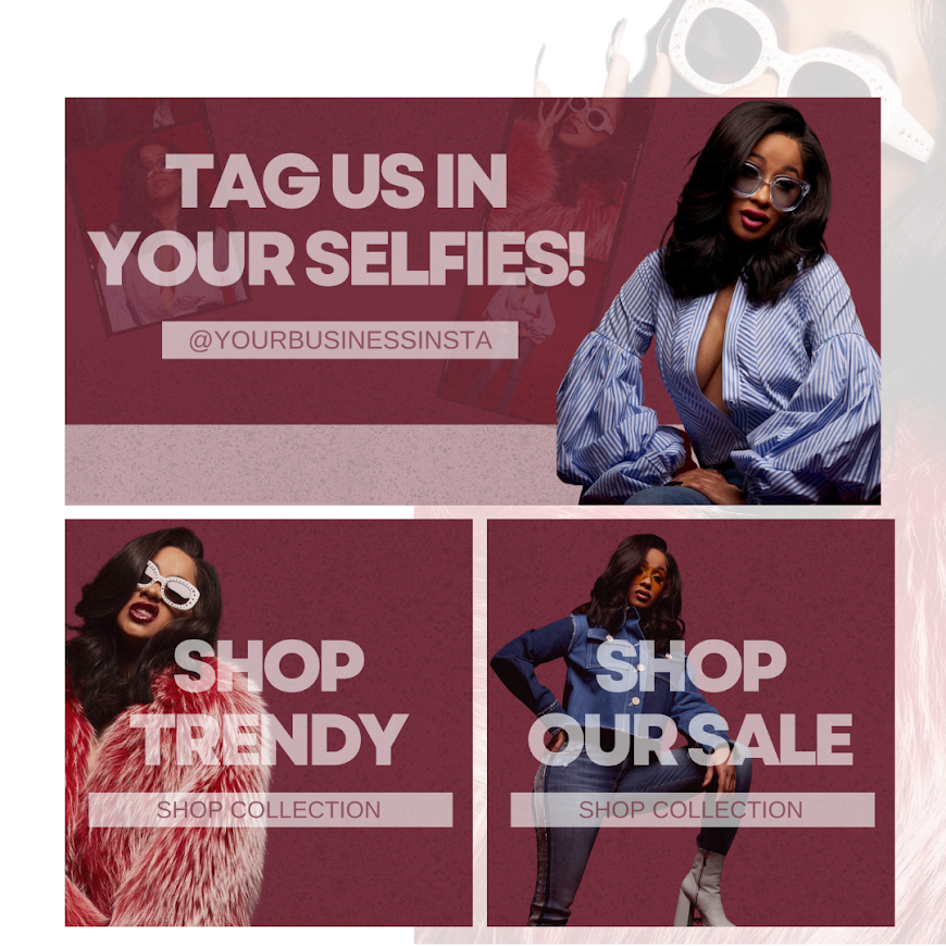 Burgundy/Pink Premade Banners