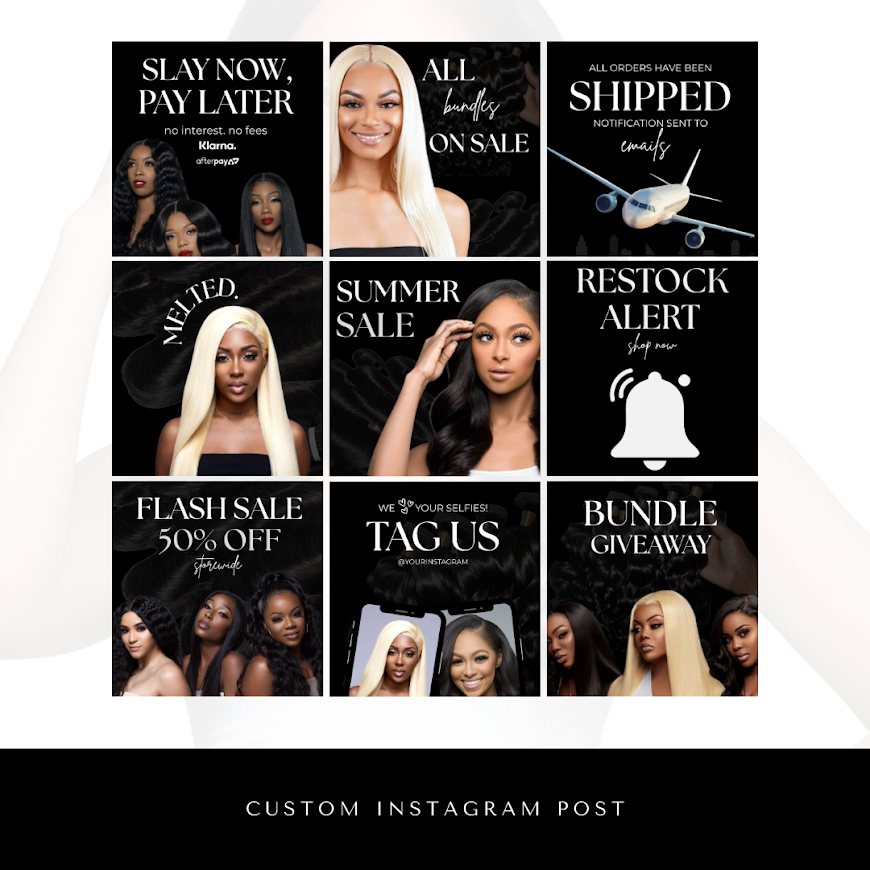Black Customizable Insta Templates