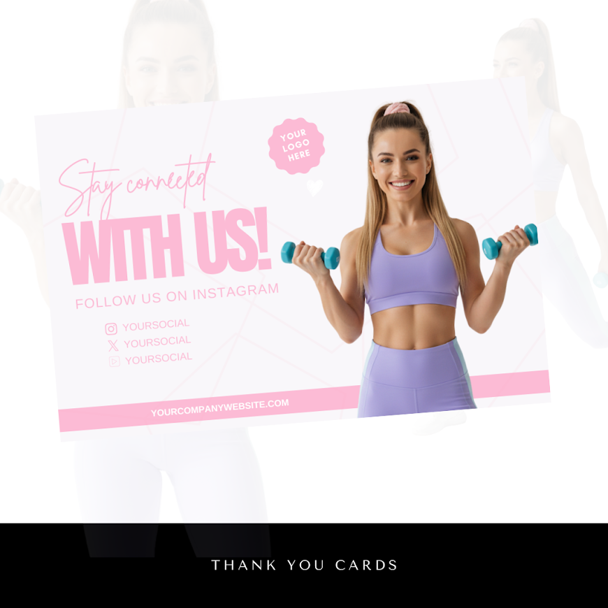 Pink Thank You Cards