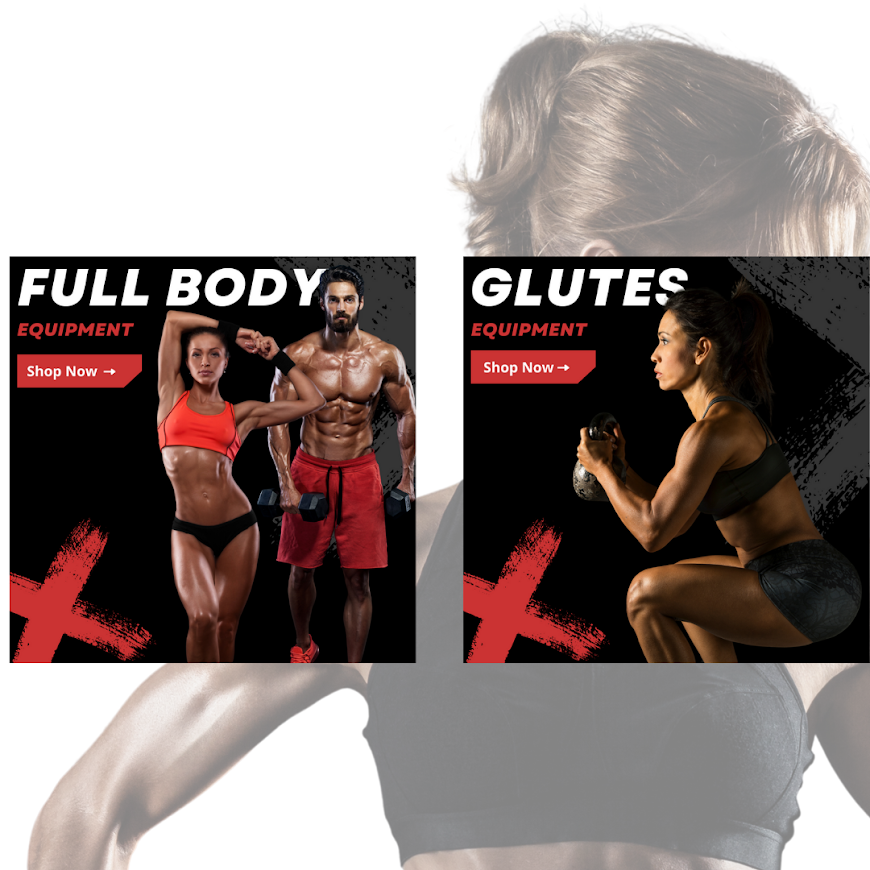 Red/Black Workout Premade Banners