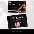 Black Thank You Cards